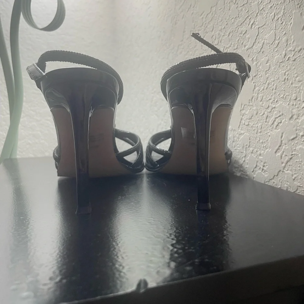 Black Steve Madden Slingback Heels - Picture 3 of 5